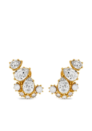 Oscar de la Renta faceted crystal drop earrings - Gold