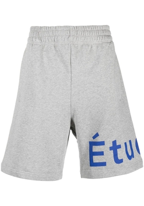 Études Studio logo-print organic cotton shorts - Grey