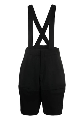 Comme Des Garçons wool suspender shorts - Black