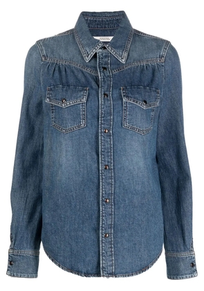 Dorothee Schumacher patch-pocket denim shirt - Blue