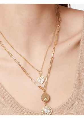 Foundrae 18K yellow gold True Love Petite Medallion pendant