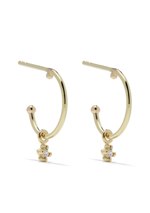 Wouters & Hendrix Gold 18kt gold diamond hoop earrings
