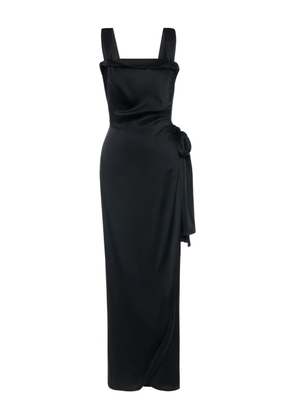 Maison Margiela bow-detail asymmetric gown - Black