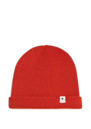 JIL SANDER+ logo-patch beanie hat - Red