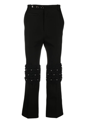 Namacheko cropped crystal-embellished flared trousers - Black