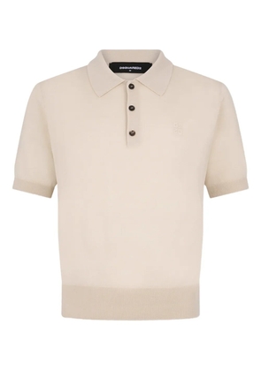 DSQUARED2 button-fastening knit polo shirt - Neutrals