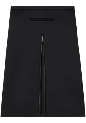Courrèges zip-detail satin midi skirt - Black