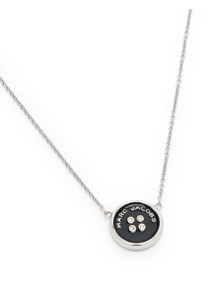 Marc Jacobs logo-plaque pendant necklace - Silver