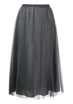 RED Valentino Point D'esprit midi skirt - Grey