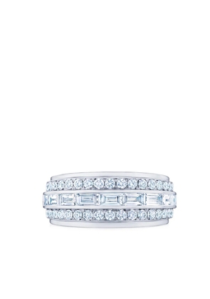 KWIAT 18kt white gold diamond Cascade Linear ring - Silver