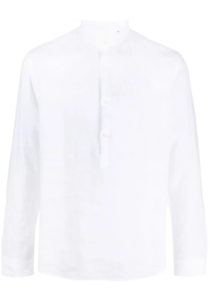 Costumein mandarin-collar linen shirt - White