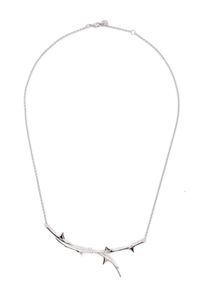 Shaun Leane silver Rose thorn horizontal necklace