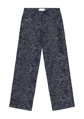 Honor The Gift patterned-jacquard wide-leg trousers - Blue