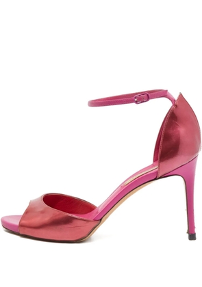 Casadei Vintage pre-owned 95mm leather ankle strap sandals - Pink
