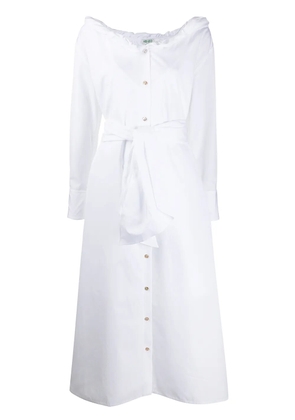 Kenzo tie-waist button-through midi dress - White