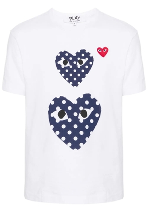 Comme Des Garçons Play heart-motif cotton T-shirt - White