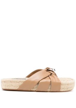 Senso Irina buckle-detail flat espadrilles - Brown
