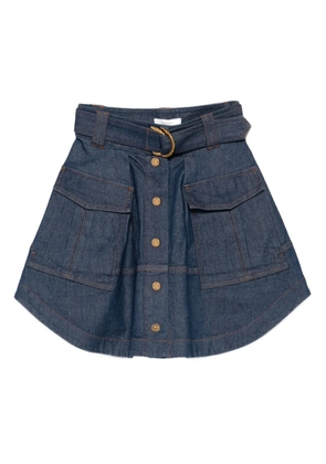 ZIMMERMANN button-fastening cargo skirt - Blue