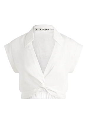 alice + olivia Mila crop top - White
