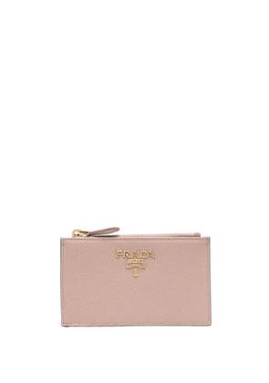 Prada logo-detail leather purse - Neutrals