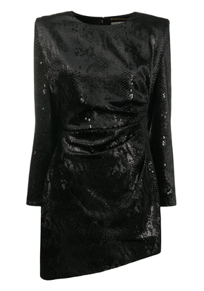 Saint Laurent silk snakeskin-effect mini dress - Black