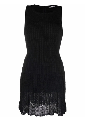 Alaïa Pre-Owned 1980s knitted fitted dress - Black