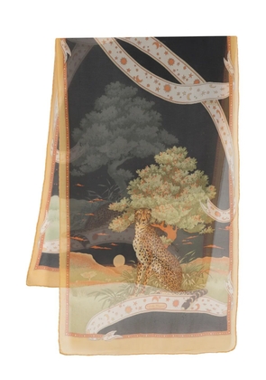 Ferragamo Pre-Owned 1970s graphic-print scarf - Black