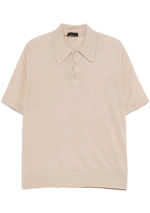 Prada fine-knit polo shirt - Neutrals
