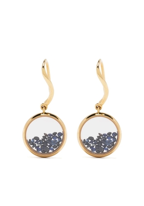 Aurelie Bidermann 18kt yellow gold sapphire Chivor drop earrings