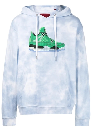 Mostly Heard Rarely Seen 8-Bit Mark 4-print cotton hoodie - White