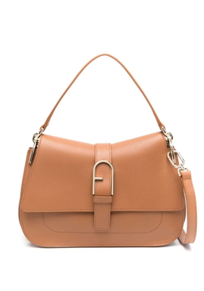 Furla Flow leather tote bag - Brown