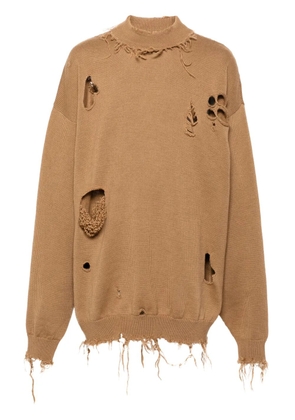 VETEMENTS Destroyed sweater - Brown