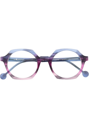 L.A. EYEWORKS Quinto gemetric-frame eyeglasses - Blue