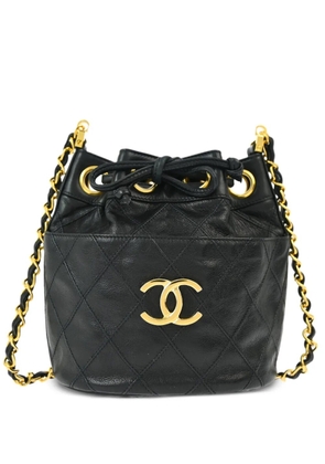 CHANEL Pre-Owned 1985-1990 CC bucket bag - Black