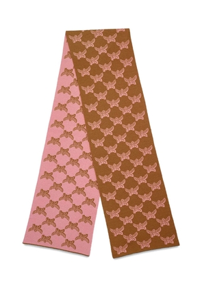 MCM Reversible Lauretos jacquard wool scarf - Pink