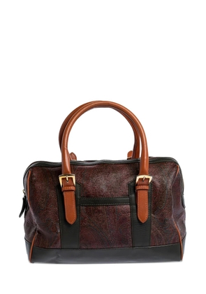 Etro Pre-Owned paisley-print leather handbag - Brown