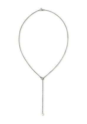 John Hardy sterling silver Surf Y diamond and pearl necklace