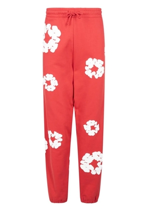 Denim Tears Cotton Wreath-print track pants - Red