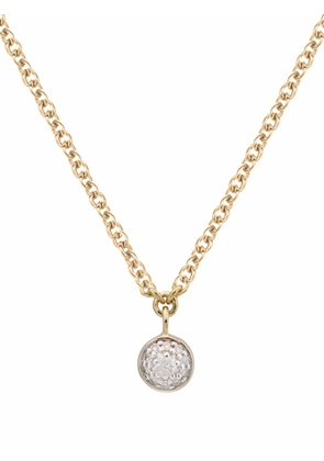 Monica Vinader Fiji tiny button drop necklace - Gold
