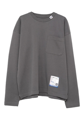 in･stru(men-tal). breast-pocket long-sleeve T-shirt - Grey