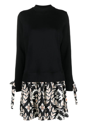 La DoubleJ Sporty floral-print minidress - Black