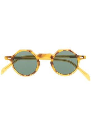 Lesca Yoga round frame sunglasses - Yellow