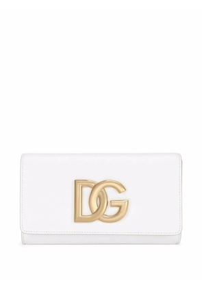 Dolce & Gabbana 3.5 leather clutch bag - White