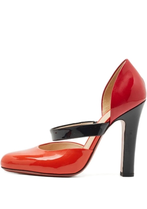 Bottega Veneta Pre-Owned tricolour strap pumps - Red