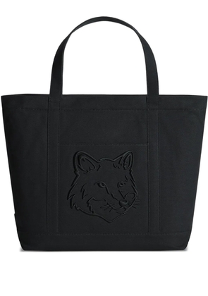 Maison Kitsuné large Fox Head tote bag - Black