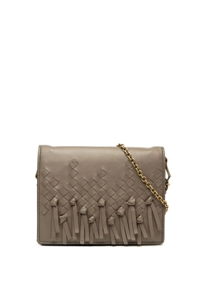 Bottega Veneta Pre-Owned 2012-2025 Nappa Intrecciato Fringe Wallet on Chain crossbody bag - Brown