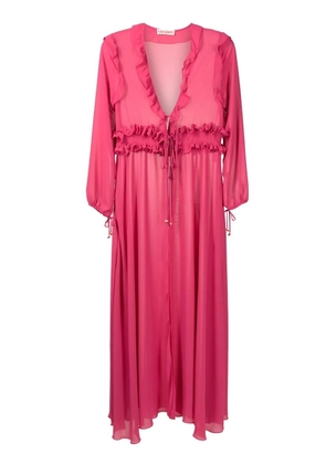 Olympiah ruffled maxi beach dress - Pink