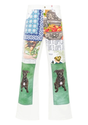 Marine Serre Calendar straight trousers - White