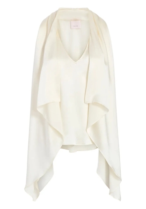 Cinq A Sept Louella V-neck silk top - Neutrals