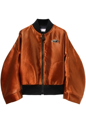 PUCCI logo-plaque bomber jacket - Orange